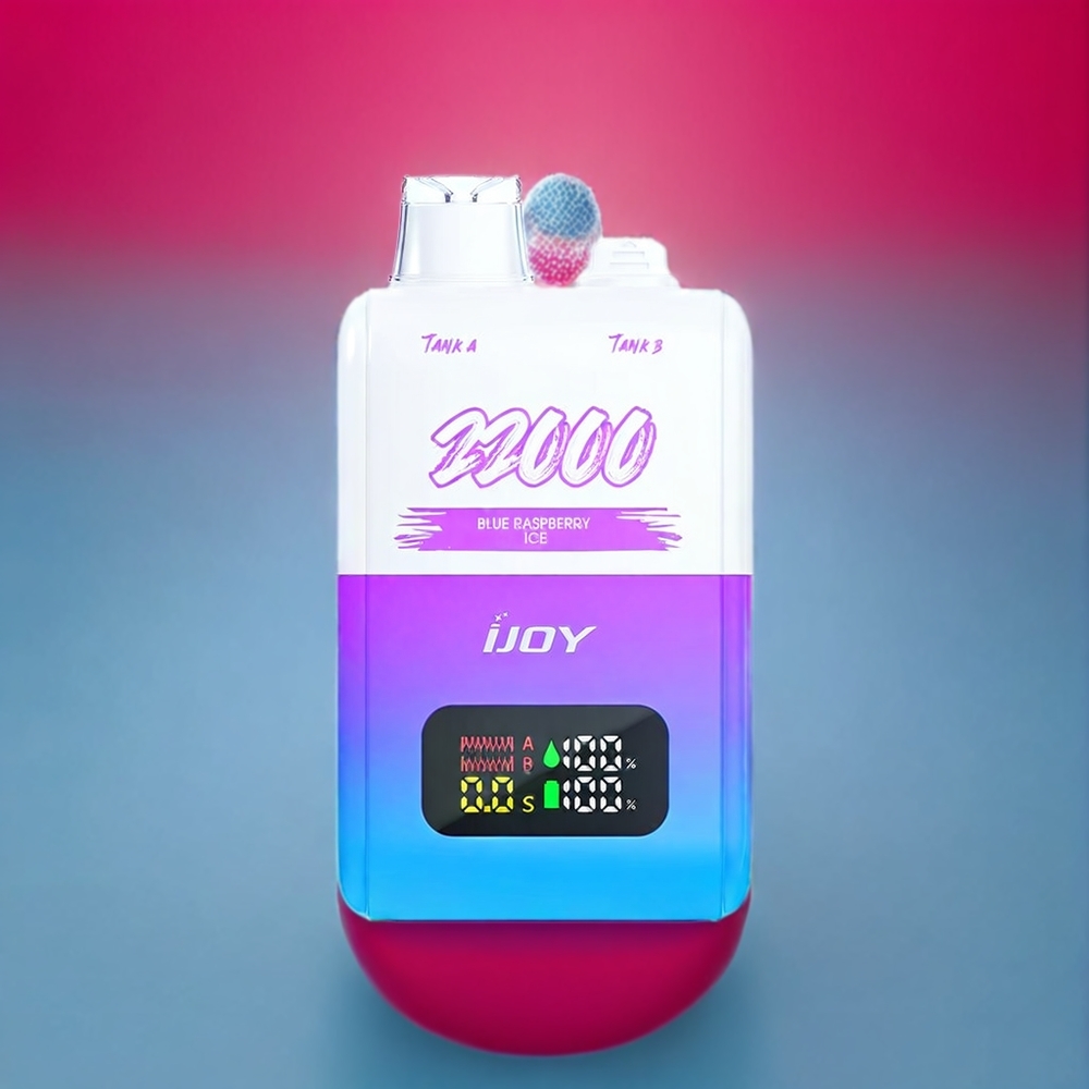 IJOY SD 22000 Puffs vape monouso Lampone Blu Ghiacciato Italia Ingrosso con 15ML + 15ML e-liquid, 650 mAh, Tipo-C Ricarica