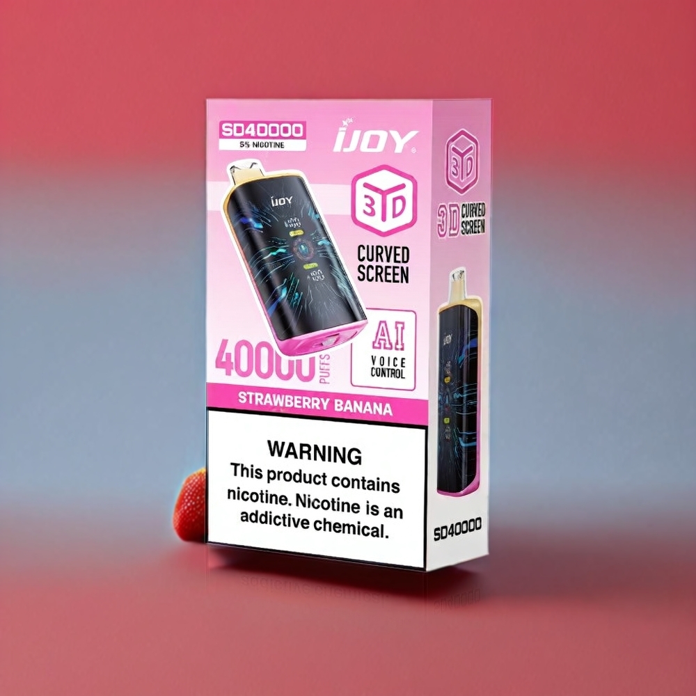 IJOY SD 40000 Puffs vape monouso Italia Ingrosso Fragola Banana con 20ML Liquido, 750mAh Batteria, Tipo-C Ricarica, 0.4 Ohm Dual Bobina a maglie