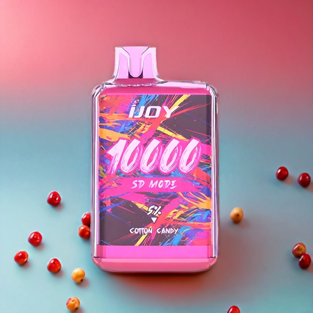 IJOY SD10000 vape monouso Cotton Candy Italia Ingrosso - 10000 Tiri, 20ml E-liquid, 5% Nicotina, Ricarica Type-C