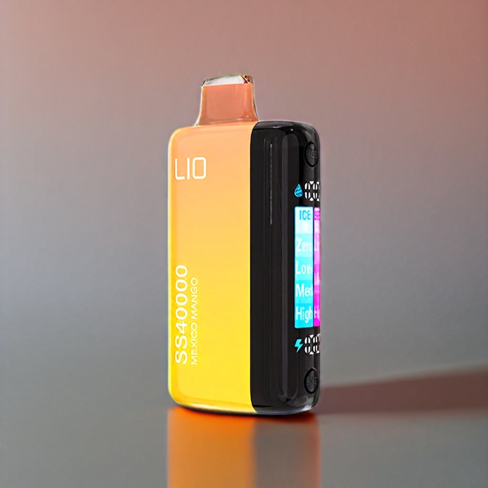 IJOY LIO SS40000 vape monouso Italia Ingrosso Mango Messicano con 40000 Tiri, 22ML, 0.4 Ohm + 1.4 Ohm Dual Bobina a maglie, Ricaricabile USB-C