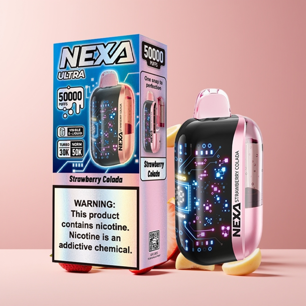 NEXA Ultra 50K Italia Ingrosso Disposable Vape 20ml Fragola Colada 5% Nic