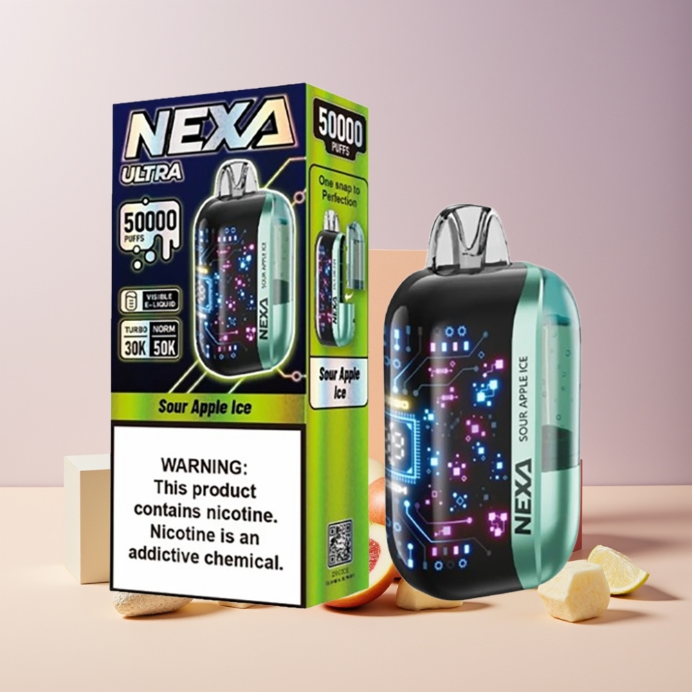 NEXA Ultra 50K Italia Ingrosso Disposable Vape Mela Acida Ghiaccio 20ml 5%