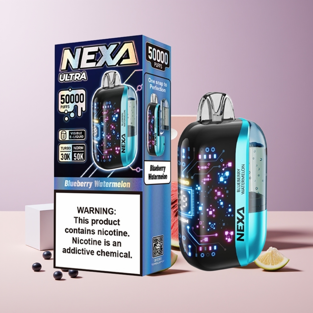 NEXA Ultra 50K Italia Ingrosso Disposable Vape Mirtillo Anguria 20ml 5% 800mAh