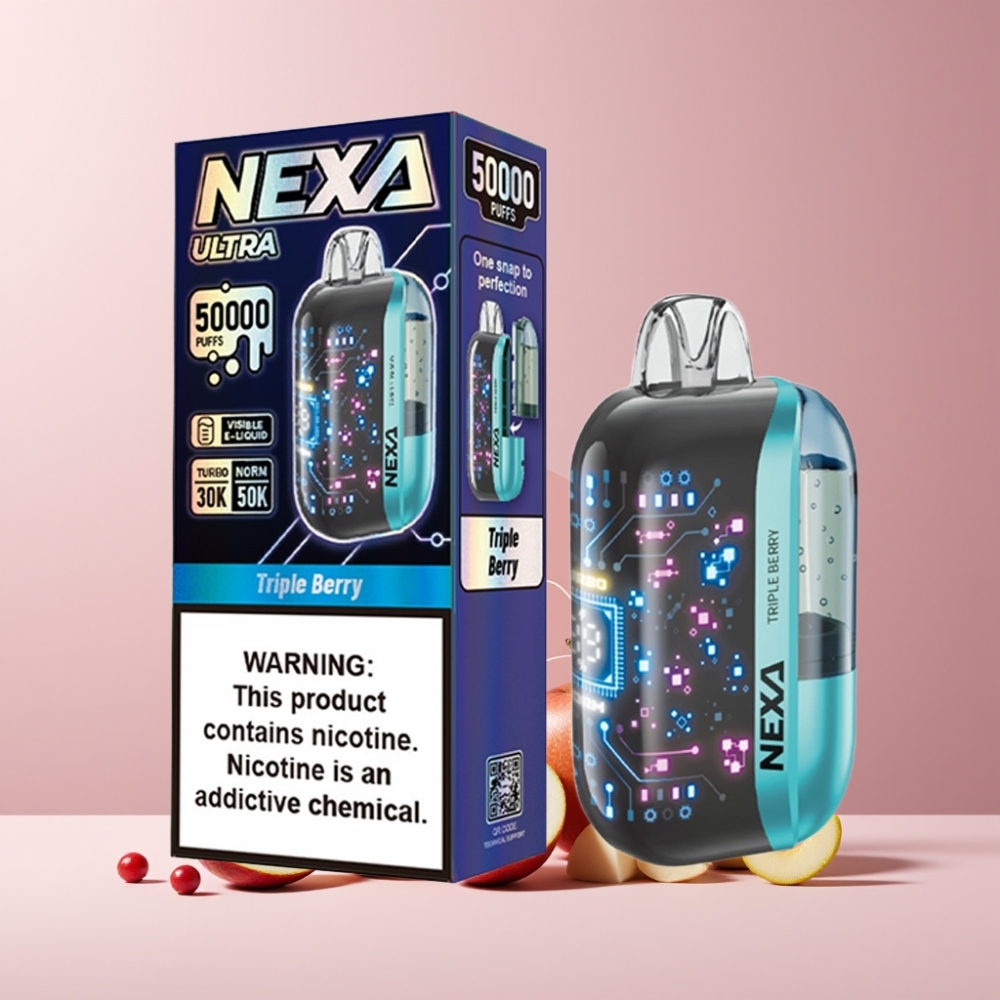 NEXA Ultra 50K Italia Ingrosso Disposable Vape Triple Berry (Misto di Bacche) 20ml 5% 50000 Puffs