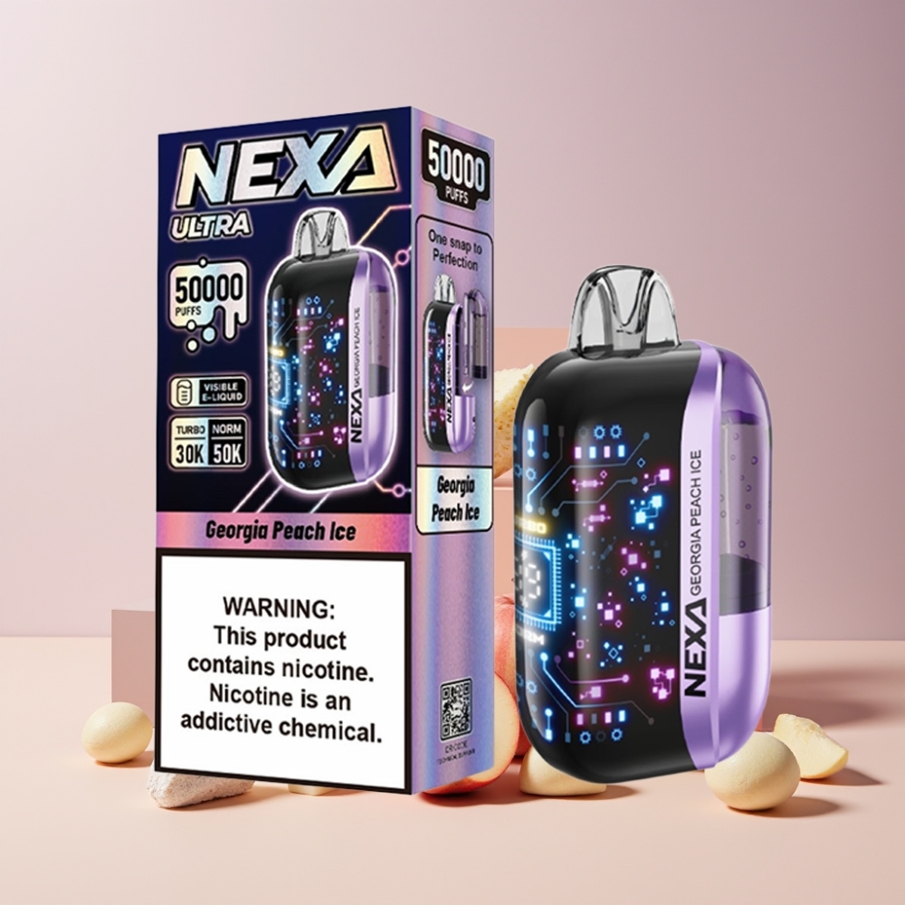 NEXA Ultra 50K Italia ingrosso Disposable Vape Pesca Georgia Ghiaccio 20ml 5% 800mAh