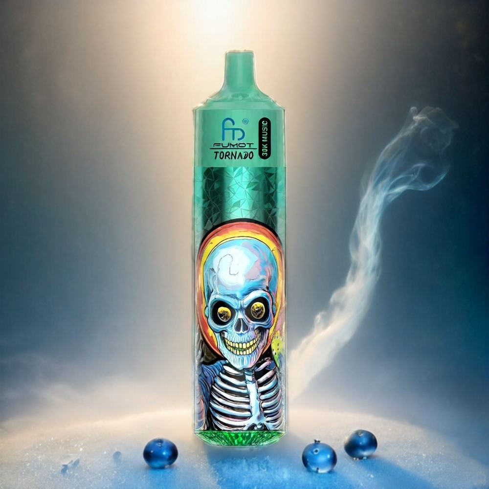 Fumot RandM Tornado 30000 Italia Ingrosso - 30.000 Puffs, 30mL, 5% Nicotina, Mirtillo Ghiaccio, Display LED, 600mAh Ricaricabile