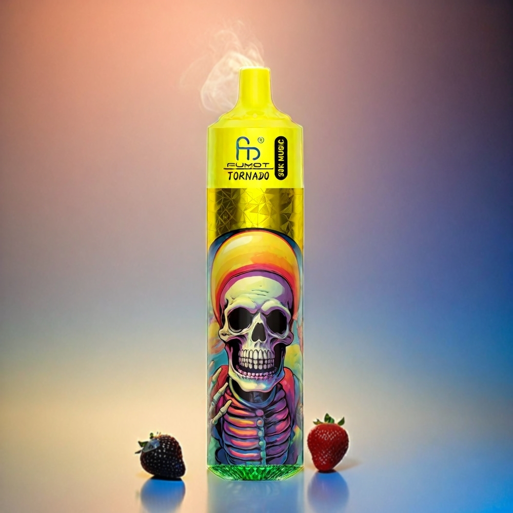 Fumot RandM Tornado 30000 Italia Ingrosso Vape Fragola Mirtillo Lampone - 30.000 Puffs, 30mL, Batteria 600mAh, Display LED