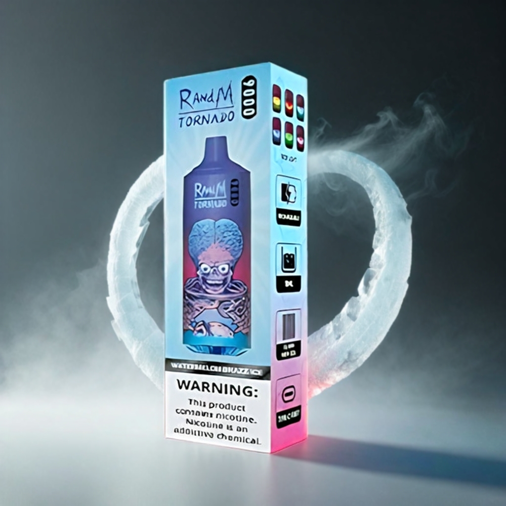 Italia Ingrosso RandM Tornado 9000 Puffs Mesh Coil 18mL 850mAh RGB Display Anguria Brazz Ghiaccio