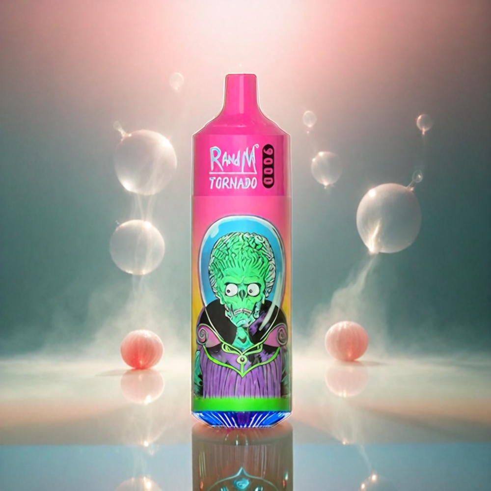 RandM Tornado 9000 Puffs Italia Ingrosso - 850 mAh Ricaricabile, 18 mL, Coil Mesh, Display RGB, Gusto Watermelon Bubble Gum, 54 Varietà