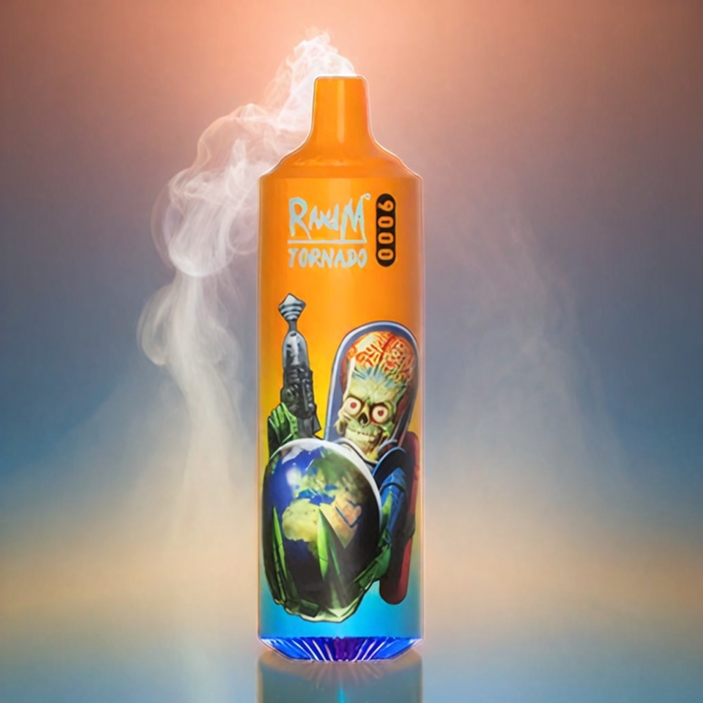 RandM Tornado 9000 Puffs Italia Ingrosso – Arancia Soda, 850 mAh Ricaricabile, Display RGB Elegante, 54 Gusti