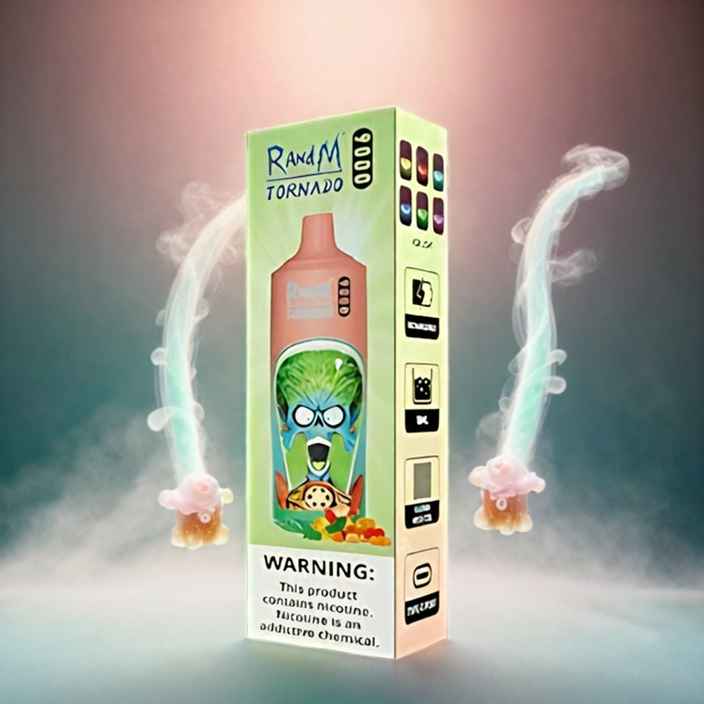 RandM Tornado 9000 Puffs Italia Ingrosso - Gummy Bear - 850 mAh Ricaricabile, 18 mL, Schermo RGB, 54 Gusti