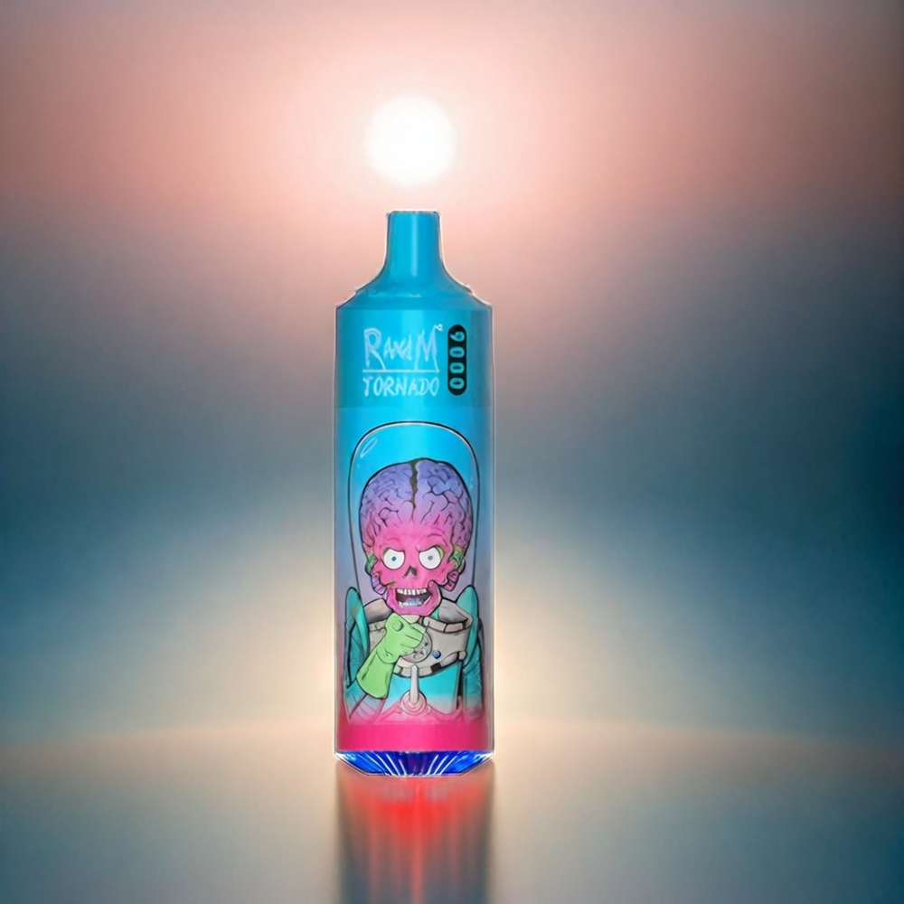 RandM Tornado 9000 Puffs Italia Ingrosso - Mirtillo Lampone (Blueberry Raspberry) - 850 mAh Ricaricabile, 18 mL, Display RGB Elegante, 54 Varietà di Gusti