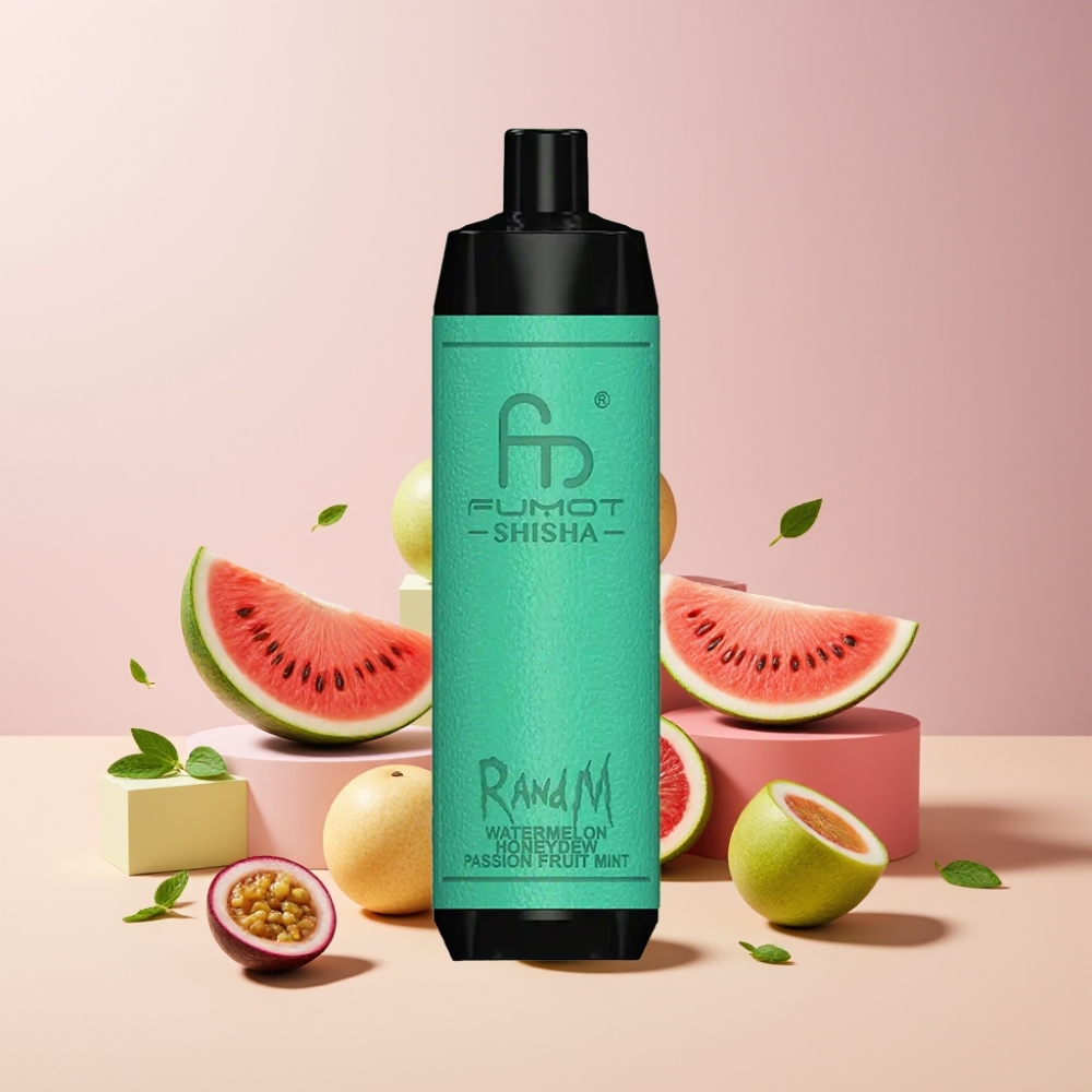 RandM Fumot Shisha 10000 Puff Italia Ingrosso Disposable Vape Anguria Melone Frutto della Passione Menta 18ml 850mAh Type-C