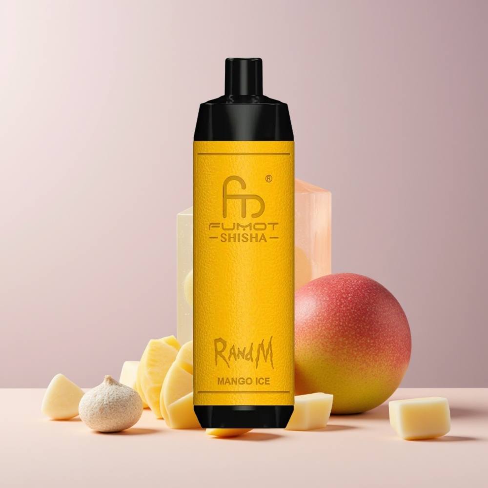 RandM Fumot Shisha 10000 Puff Italia Ingrosso Disposable Vape Mango Ghiaccio 18ml 850mAh Type-C