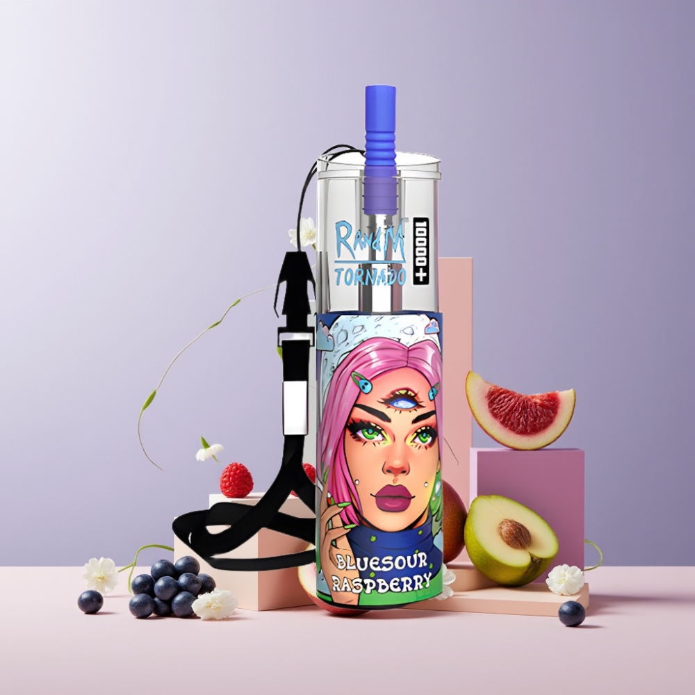 RandM Fumot Original Tornado 10000 Plus Disposable Vape Italia ingrosso - Blu Acido Lampone, 20 ml, 850 mAh, Mesh Coil