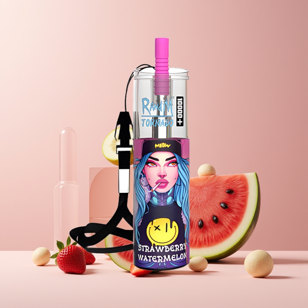 RandM Fumot Original Tornado 10000 Plus Italia Ingrosso Disposable Vape Fragola Anguria 20ml 850mAh Mesh Coil Type-C RGB
