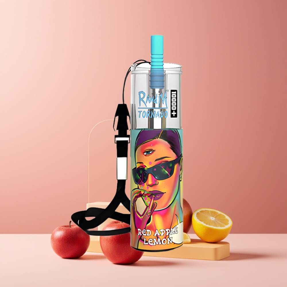 RandM Fumot Original Tornado 10000 Plus Italia Ingrosso Disposable Vape Mela Rossa Limone 20ml 850mAh Mesh Coil