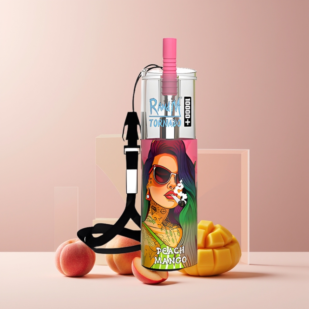 RandM Fumot Original Tornado 10000 Plus Italia ingrosso Disposable Vape Pesca Mango 20ml 5% Mesh Coil