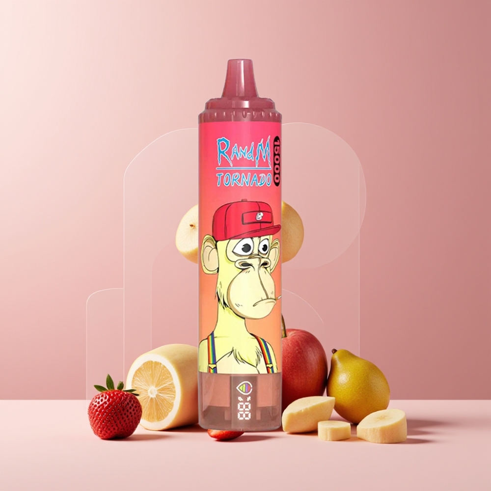 RandM Fumot Tornado 15000 Puff Italia Ingrosso Disposable Vape Fragola Red Bull 25ml 850mAh Mesh LCD