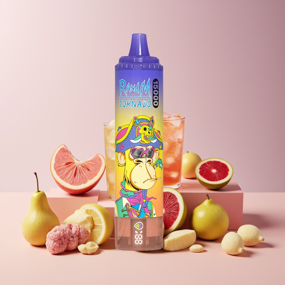 RandM Fumot Tornado 15000 Puff Italia Ingrosso Disposable Vape Ghiaccio Cola con Schermo LCD, 25ml, Ricaricabile USB-C