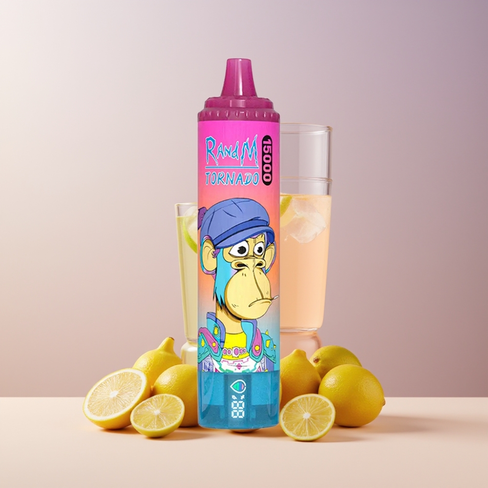 RandM Fumot Tornado 15000 Puff Italia Ingrosso Disposable Vape Limonata 25ml Mesh Coil USB-C LCD 0/2/3/5% Nicotina