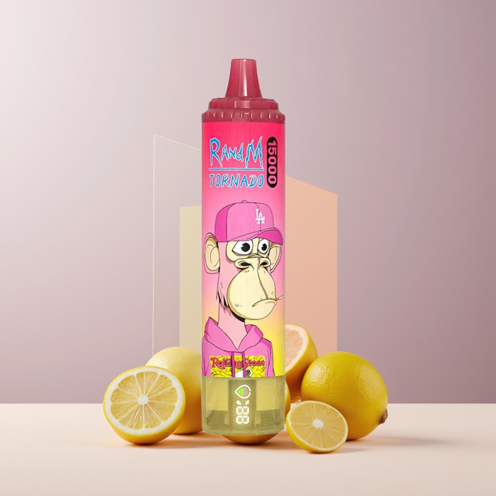 RandM Fumot Tornado 15000 Puff Italia Ingrosso Disposable Vape Limone 25ml 850mAh Mesh Coil LCD