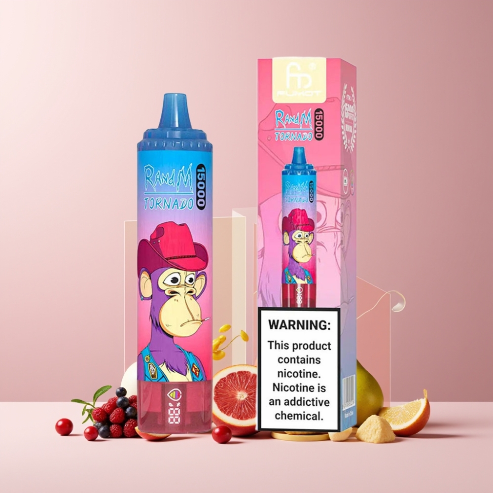 RandM Fumot Tornado 15000 Puff Italia Ingrosso Disposable Vape Misto di Bacche 25ml 850mAh Mesh LCD