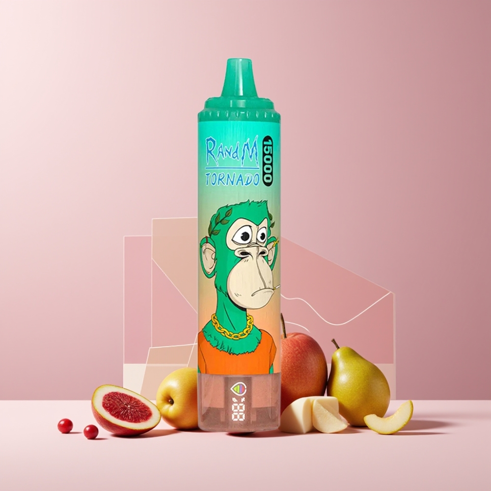 RandM Fumot Tornado 15000 Puff Italia Ingrosso - Triple Berry (Misto di Bacche), 25ml, 850mAh, Ricarica USB Type-C, Schermo LCD