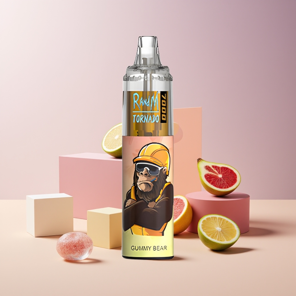 RandM Fumot Tornado 7000 Italia Ingrosso - 14ML E-liquid, 850MAH, Mesh Coil, Gummy Bear (Orsetti Gommosi)