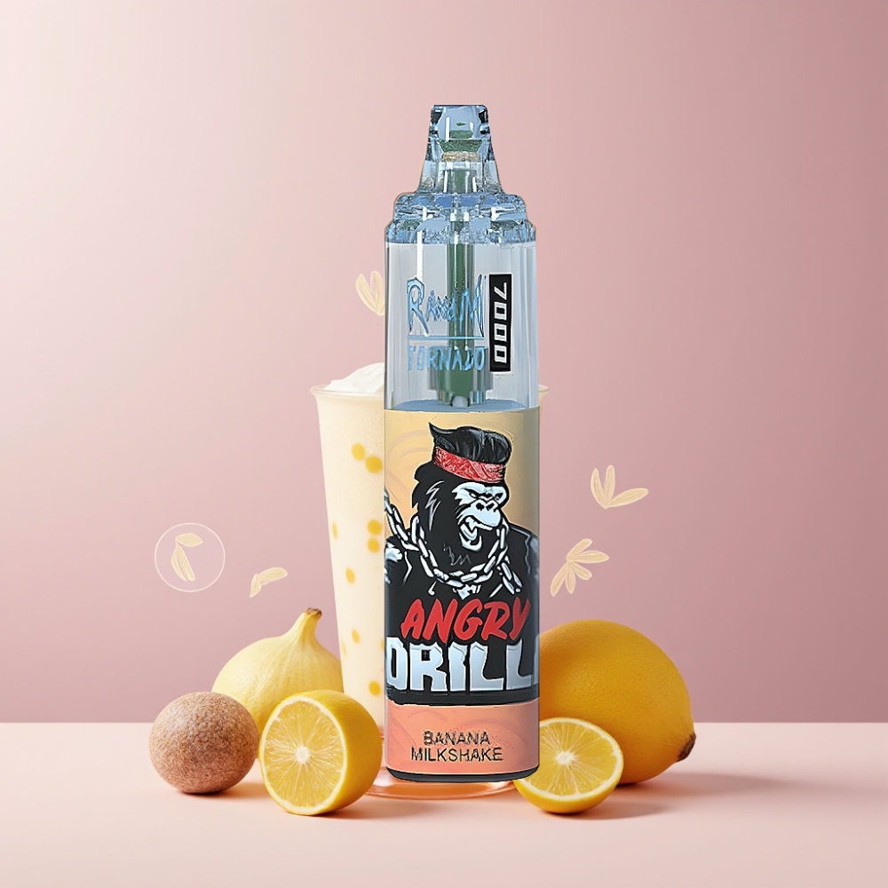 RandM Fumot Tornado 7000 Italia Ingrosso Disposable Vape Banana Milkshake (14ML, 850MAH, Mesh Coil, Type-C)