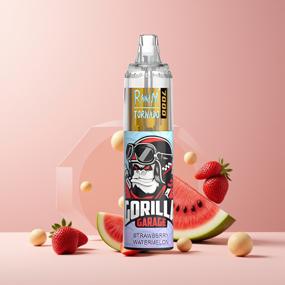 RandM Fumot Tornado 7000 Italia Ingrosso Disposable Vape Fragola Anguria 14ML 850MAH Mesh