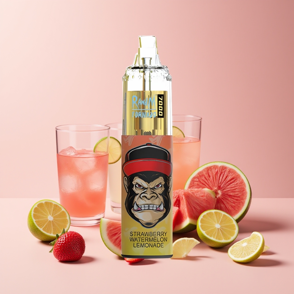 RandM Fumot Tornado 7000 Italia ingrosso - 14ML E-liquid, 850MAH, Mesh Coil, Fragola Anguria Limonata