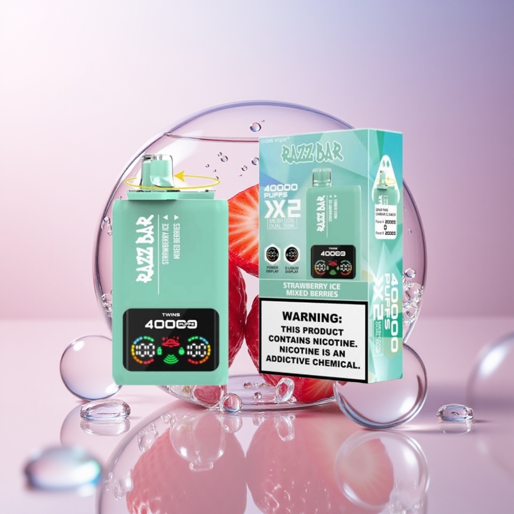 Razz Bar 40000 Puffs Italia Ingrosso Display Schermo Fragola Ghiaccio & Frutti di Bosco 2% 5% Nicotina