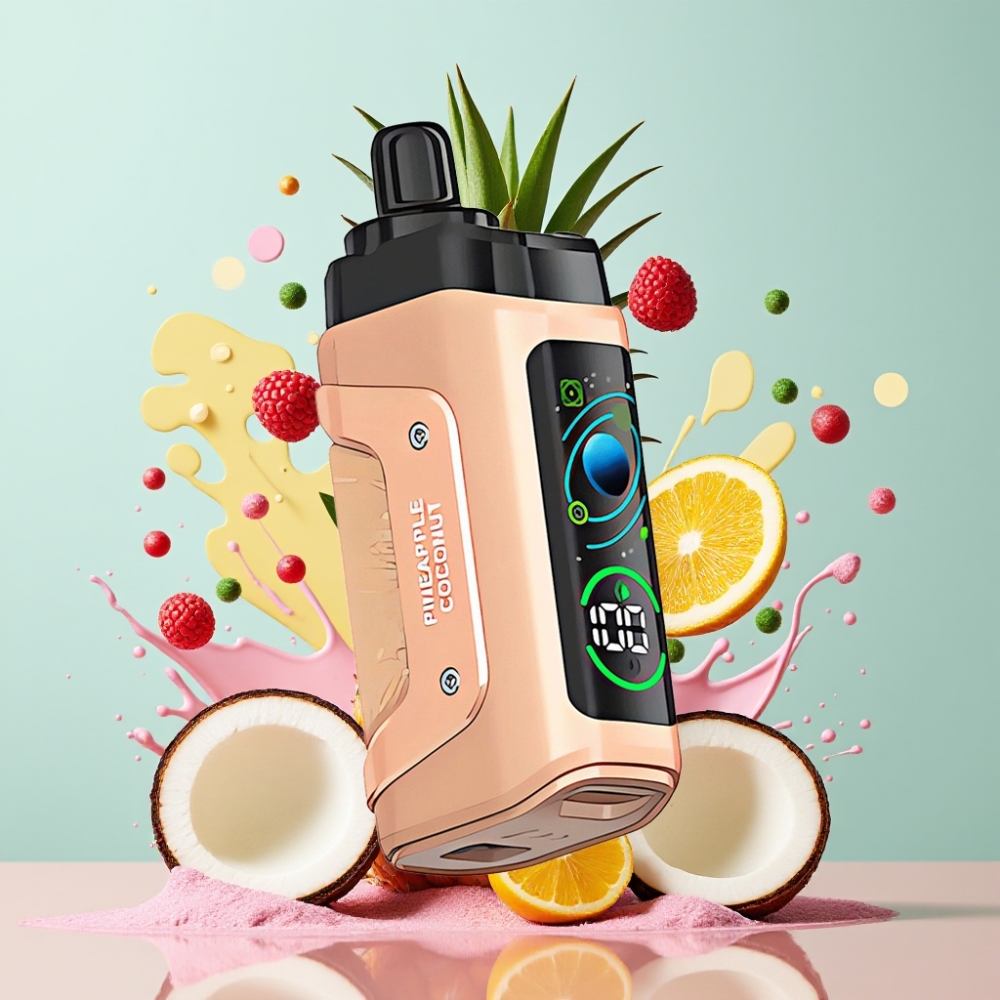 Razz Bar 45000 Puff Italia Ingrosso Sigaretta elettronica usa e getta Ananas Cocco con Batteria 650mAh e Tipo-C Ricaricabile