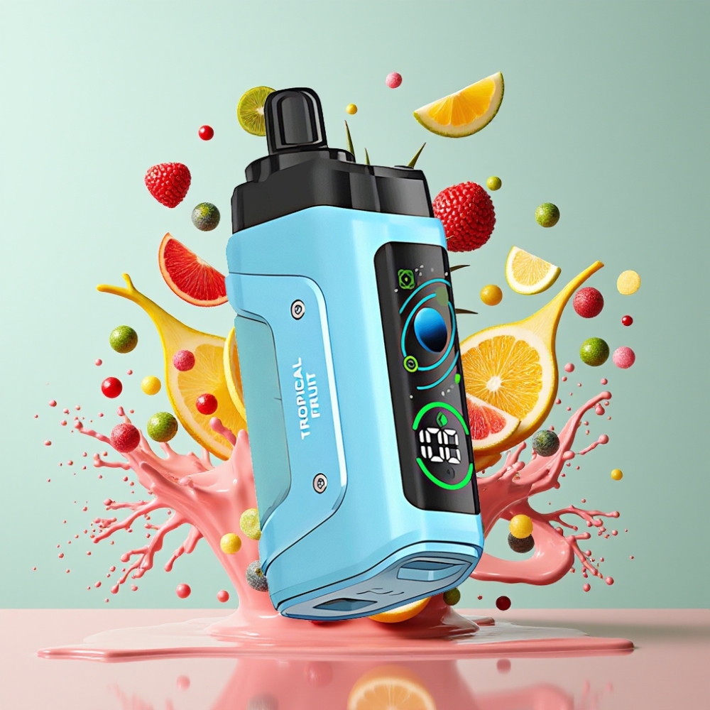 Razz Bar 45000 Puff Italia Ingrosso Sigaretta elettronica usa e getta Frutta Tropicale e Lampone, 1.0 Ohm Mesh, Batteria 650mAh