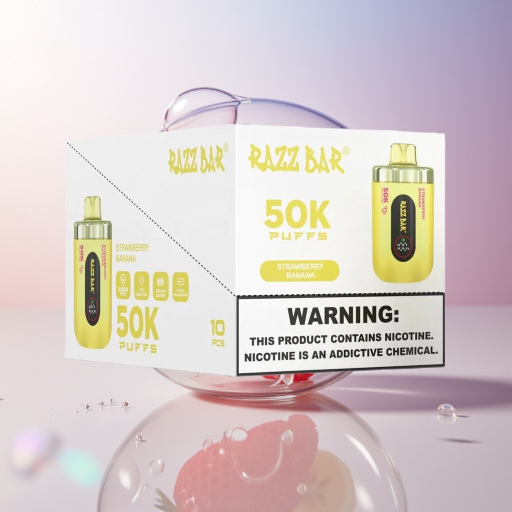 Razz Bar 50K Puff Italia Ingrosso Sigaretta elettronica usa e getta Fragola Banana Mesh 1.0 Ohm