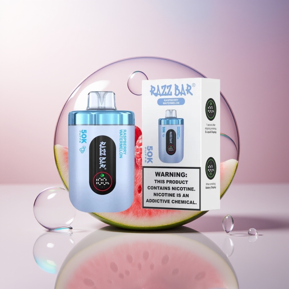 Razz Bar 50K Puffs Italia ingrosso Sigaretta elettronica usa e getta Lampone Anguria 50000 Puffs 1.0 Ohm 650mAh