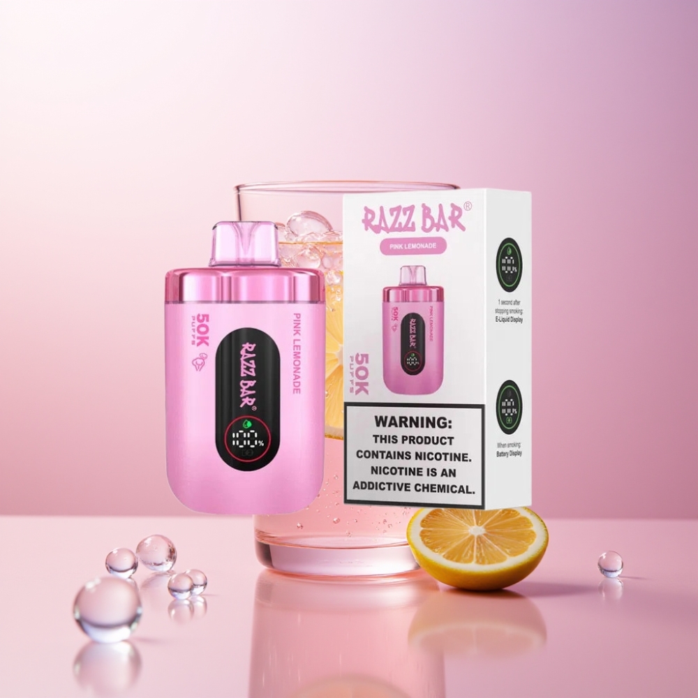 Razz Bar 50K Puffs Italia ingrosso Sigaretta elettronica usa e getta Limonata Rosa 50K Puffs 650Mah 2% Nic