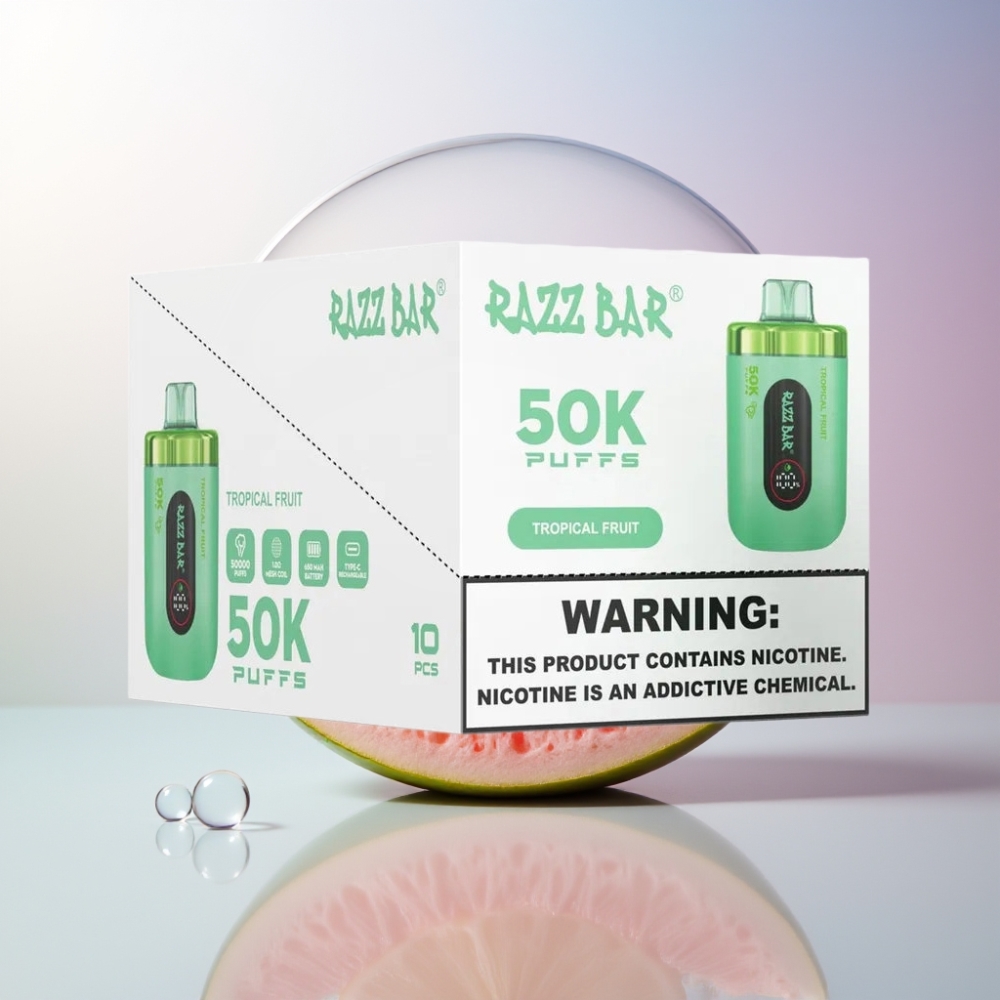 Razz Bar 50K Puffs Sigaretta elettronica usa e getta Frutti Tropicali Italia ingrosso 50000 Puff 650 Mah Type-C