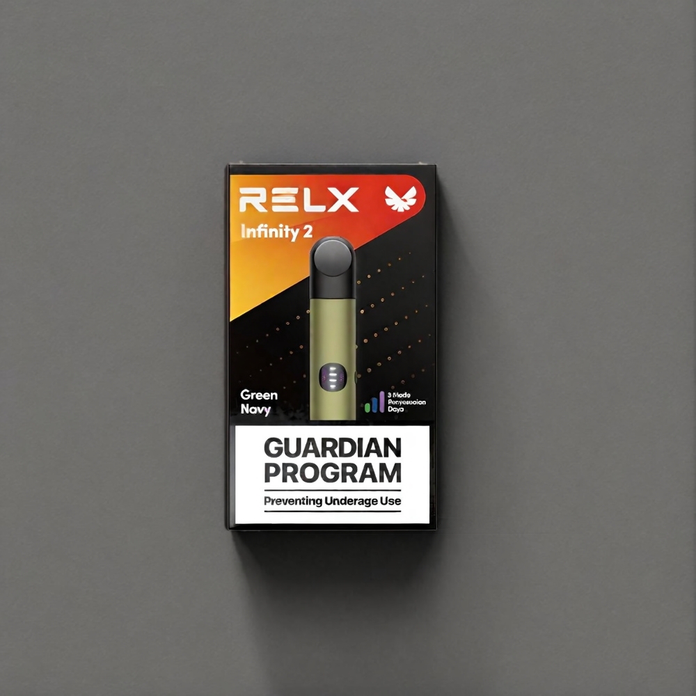 RELX Infinity 2 Vape Device Italia Ingrosso - 1.9ml Pod, 650 Puffs, 440mAh, USB-C, Verdeblu Navy