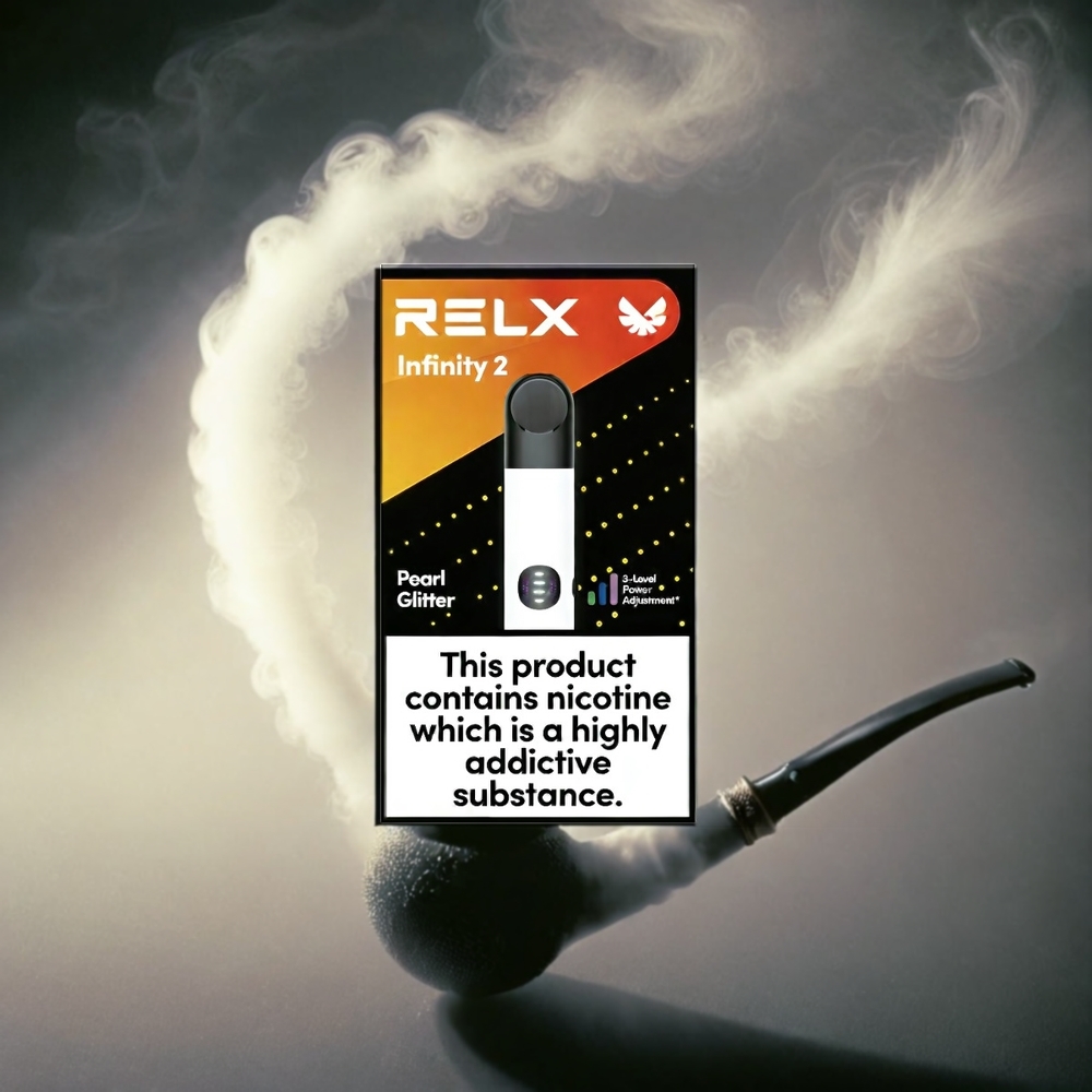 RELX Infinity 2 Vape Device Pearl Powder - Italia Ingrosso - Pod 1.9 ml, 650 Puffs, finitura metallica, 3 modalità regolabili, USB Type-C