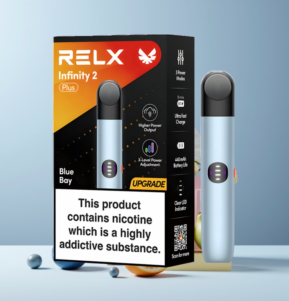RELX Infinity 2 Plus Italia ingrosso Dispositivo Baia Blu 6.5W-10W 440mAh