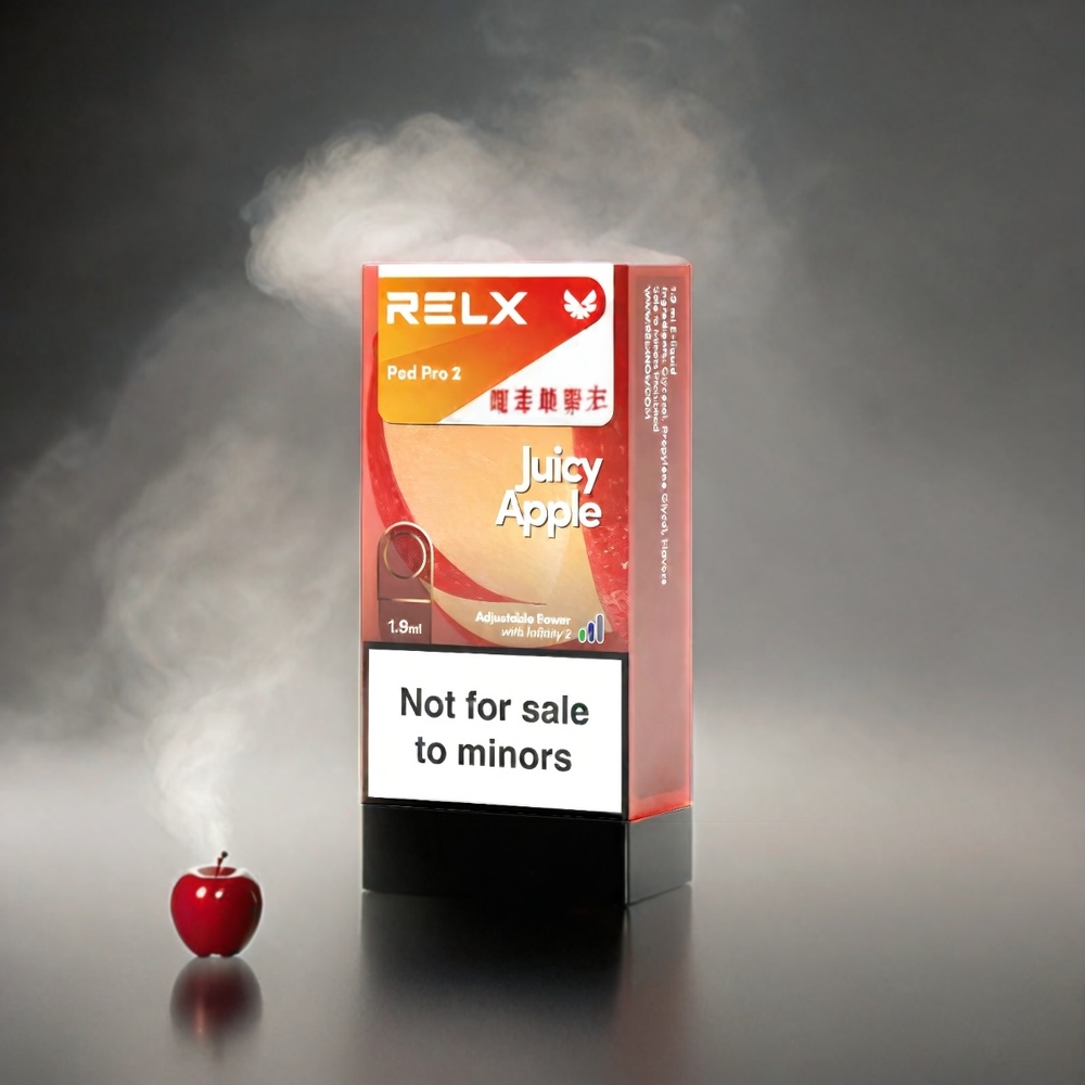 RELX Pod Pro 2 Italia Ingrosso - Juicy Apple (Mela Succosa) 3%/5% Nicotina - 600 Puffs - 1.9ml - 3 Modalità di Voltaggio: Eco (5.5W), Smooth (6.5W), Boost (8W)