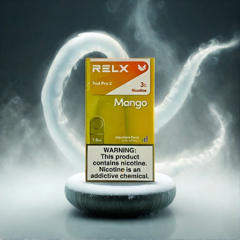 RELX Pod Pro 2 Italia Ingrosso – Mango Ghiaccio, 600 Puffs, 1.9ml, 3% o 5% nicotina, 3 modalità di regolazione voltaggio