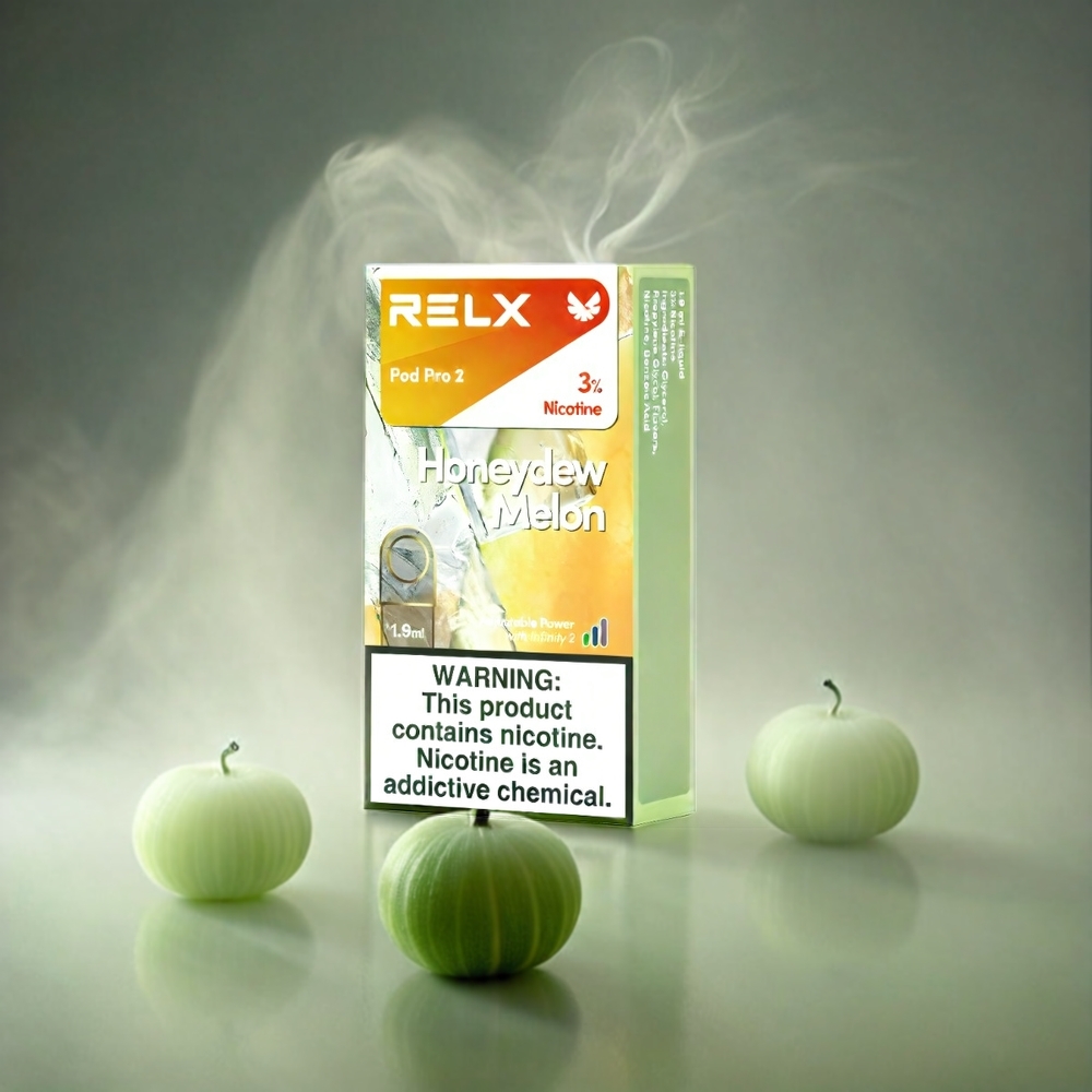 RELX Pod Pro 2 Italia Ingrosso - Melone Honeydew - 600 Puffs, 1.9ml, 3% / 5% nicotina, 2/3 pod/pack, 3 modalità di tensione
