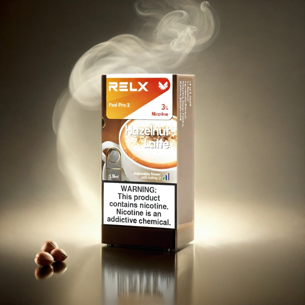 RELX Pod Pro 2 Italia Ingrosso - Nocciola Latte - 3% o 5% Nicotina - 600 Puffs - 1.9ml - 2 o 3 Pods/Pack - Modalità Eco (5.5W), Smooth (6.5W), Boost (8W)