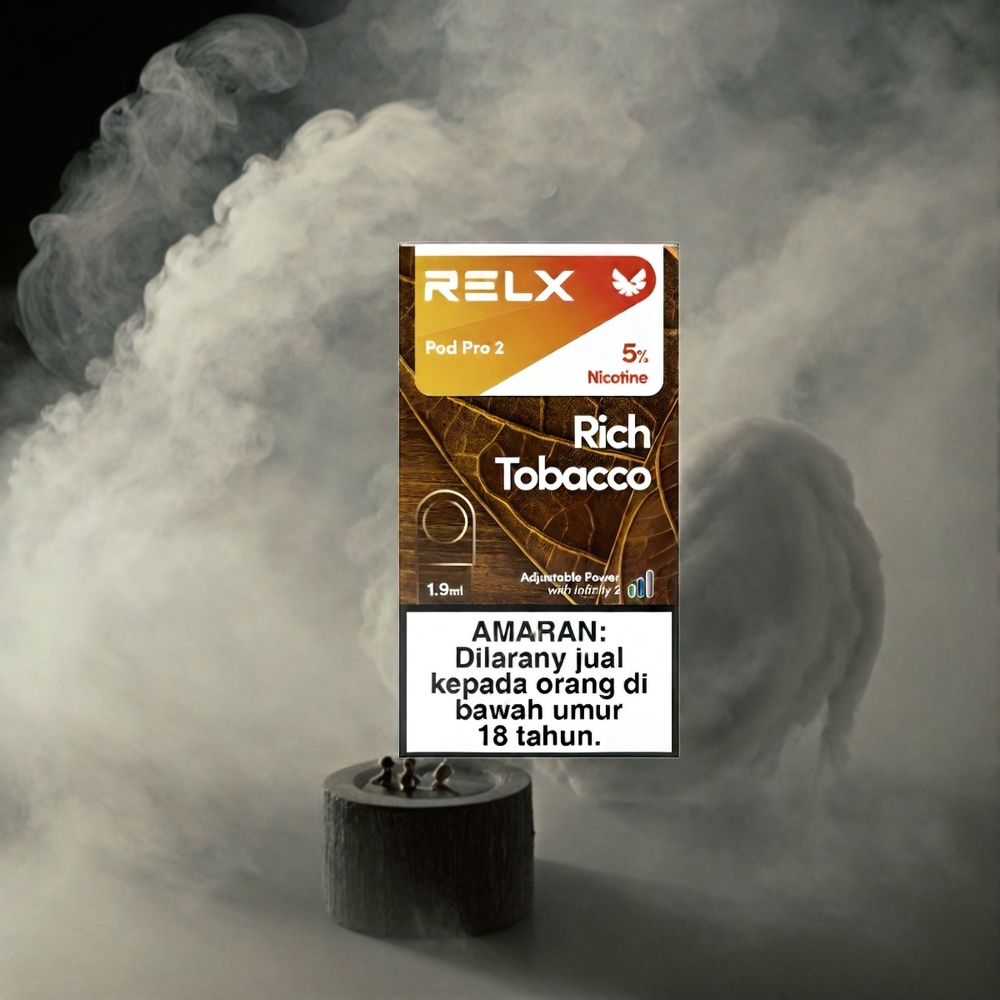 RELX Pod Pro 2 Italia Ingrosso – Tabacco Ricco 3%/5% Nicotina, 600 Puffs, 1.9ml, Regolazione 3 Volt (Eco/Smooth/Boost)