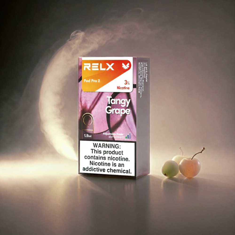 RELX Pod Pro 2 Italia Ingrosso – Uva Agrodolce – 600 Puffs, 1.9ml, 3%/5% Nicotina, 3 Modalità (Eco, Smooth, Boost) – Confezione da 2 o 3 Pod