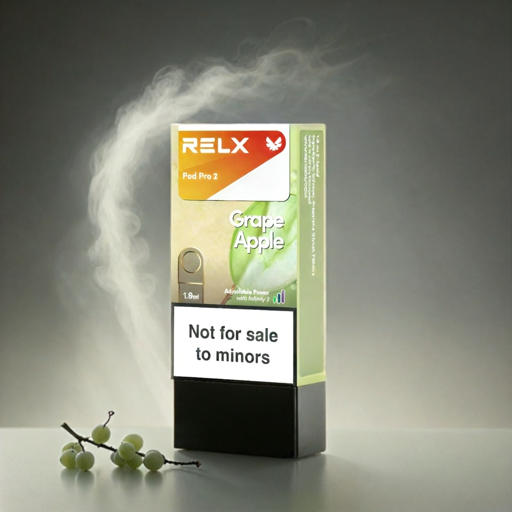 RELX Pod Pro 2 Italia Ingrosso Vape Grappolo Mela - 600 Puffs, 1.9ml, 3%/5% Nicotina, 3 Modalità (Eco/Smooth/Boost)