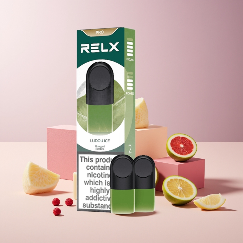 RELX Pod Pro Italia Ingrosso 1.8% Nicotina Ghiaccio Ludou 1.9ml Gusto Ricco